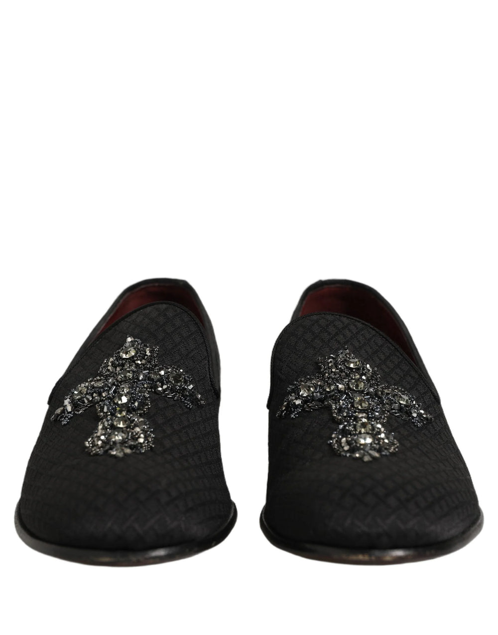 Dolce & Gabbana Black Suede Cross Slip On Men Loafers Shoes - EU44/US11