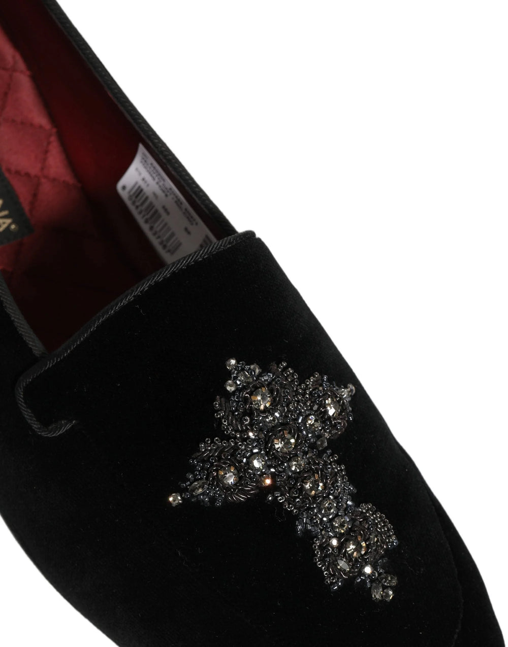 Dolce & Gabbana Black Suede Embellished Dress Loafers Shoes - EU45/US12