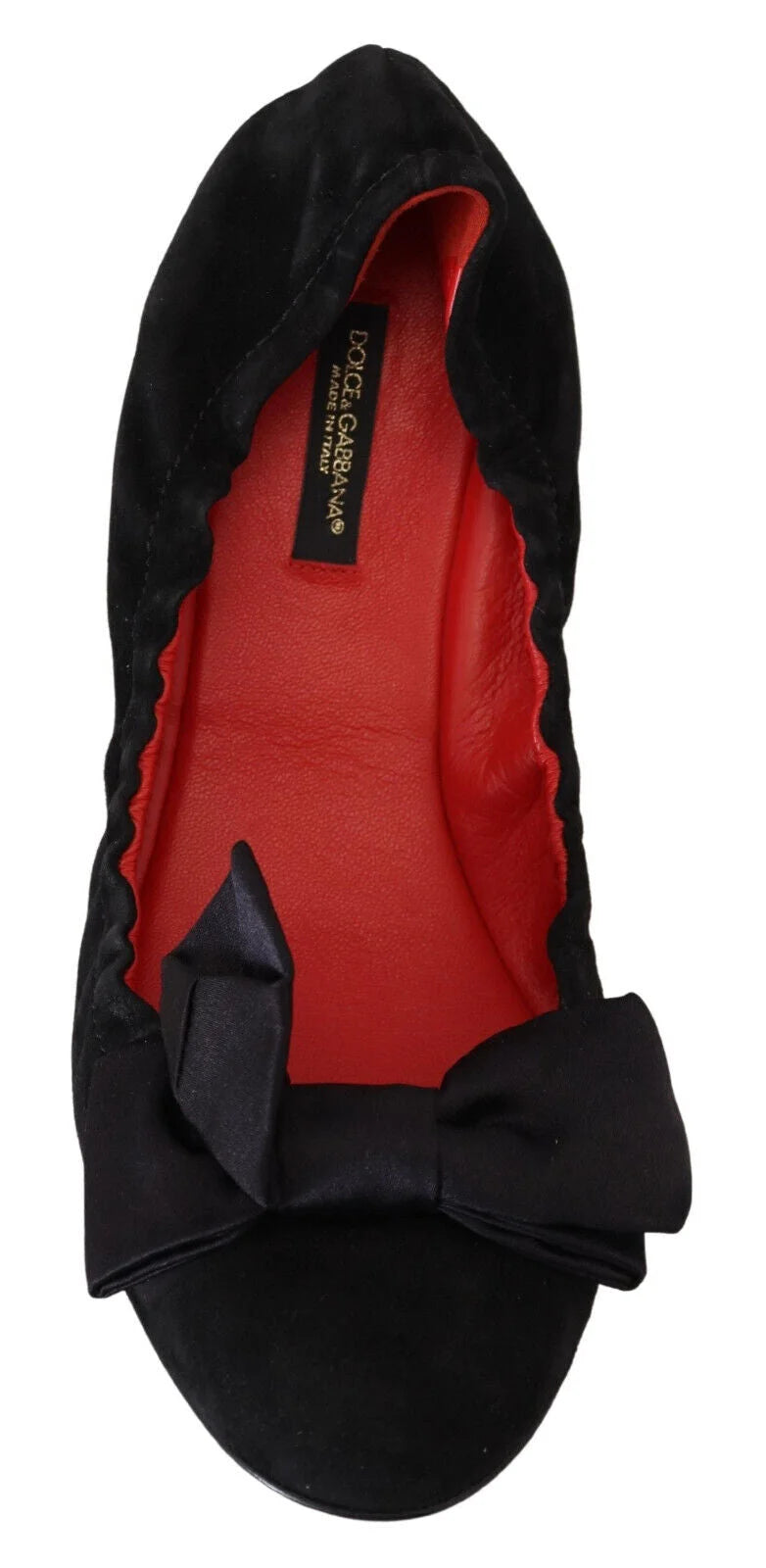 Dolce & Gabbana Black Suede Flat Slip On Ballet Shoes - EU37/US6.5 - Flats