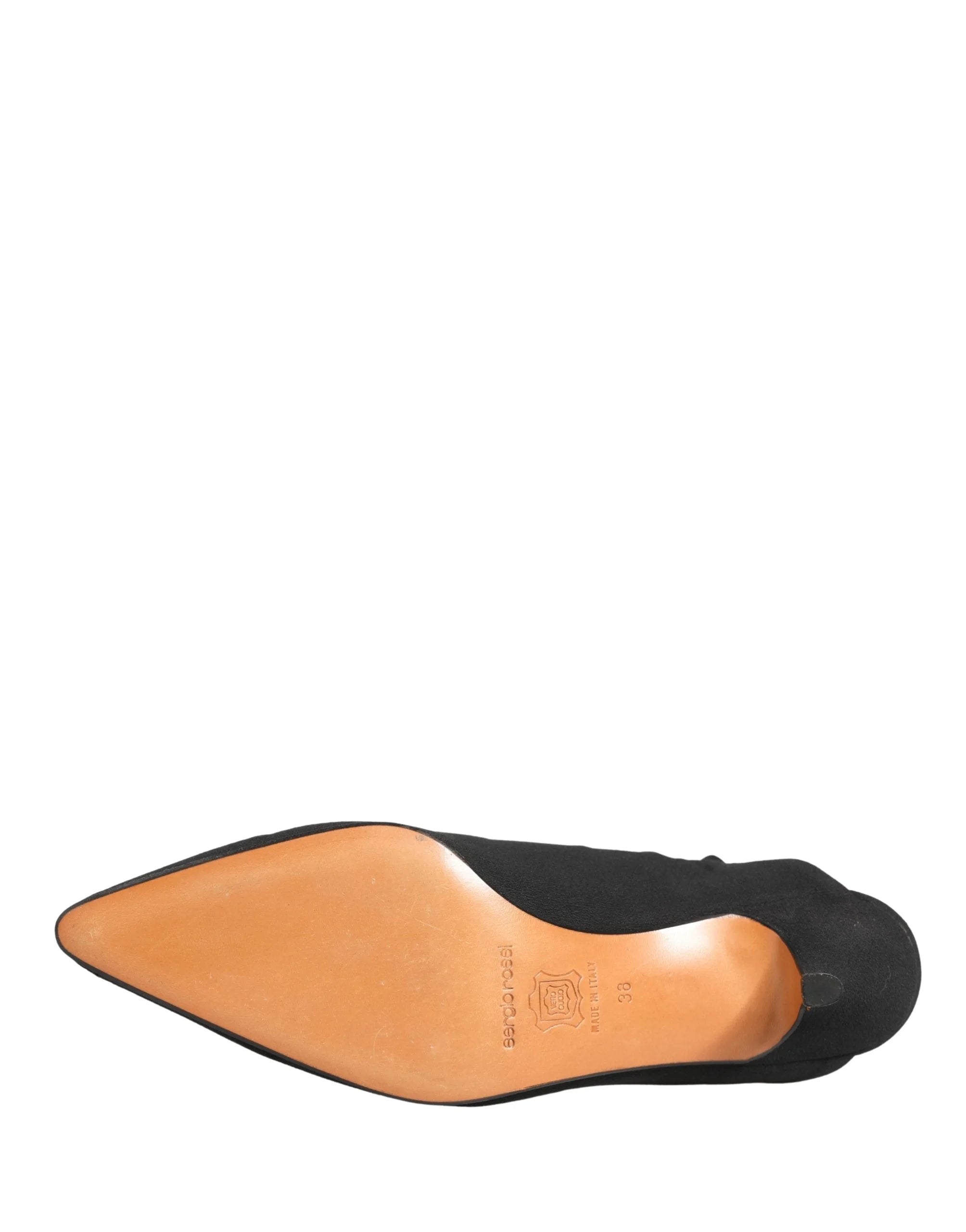 Mules à talon en daim noir Dolce & Gabbana - EU38/US7.5