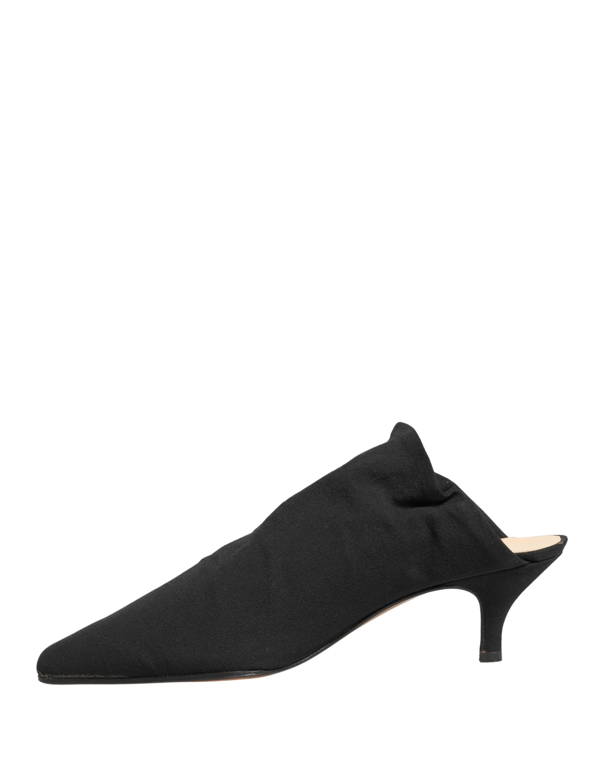 Mules à talon en daim noir Dolce & Gabbana - EU38/US7.5