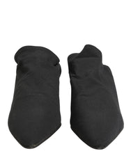 Mules à talon en daim noir Dolce & Gabbana - EU38/US7.5