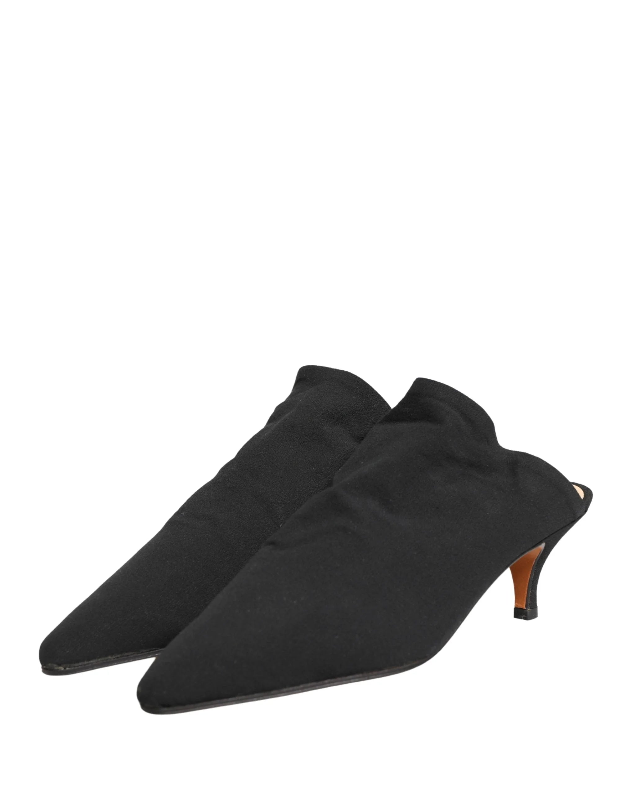 Mules à talon en daim noir Dolce & Gabbana - EU38/US7.5