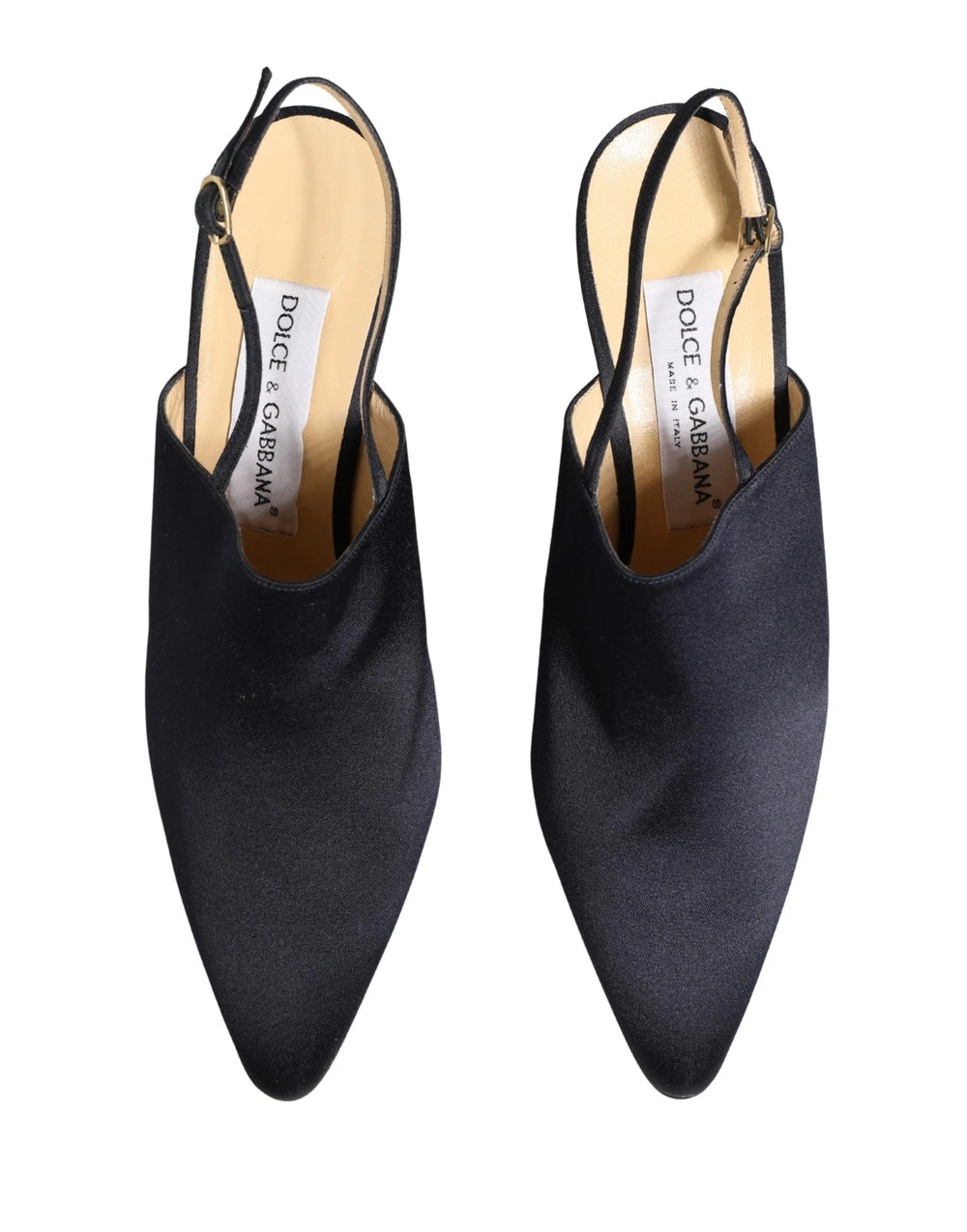 Dolce & Gabbana Svarta Mocka Klackar Slingbacks Skor - EU40/US9.5
