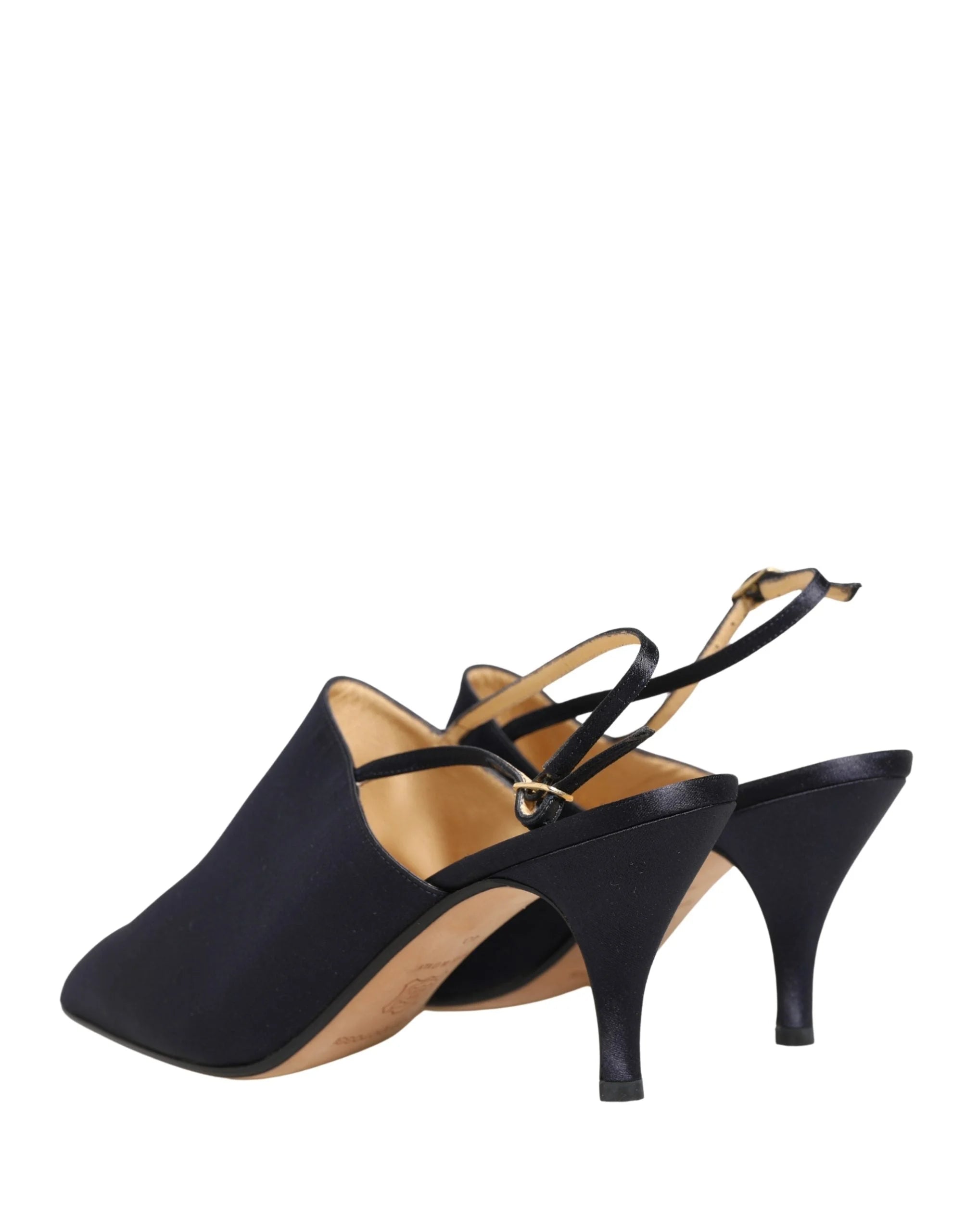 Dolce & Gabbana Svarta Mocka Klackar Slingbacks Skor - EU40/US9.5