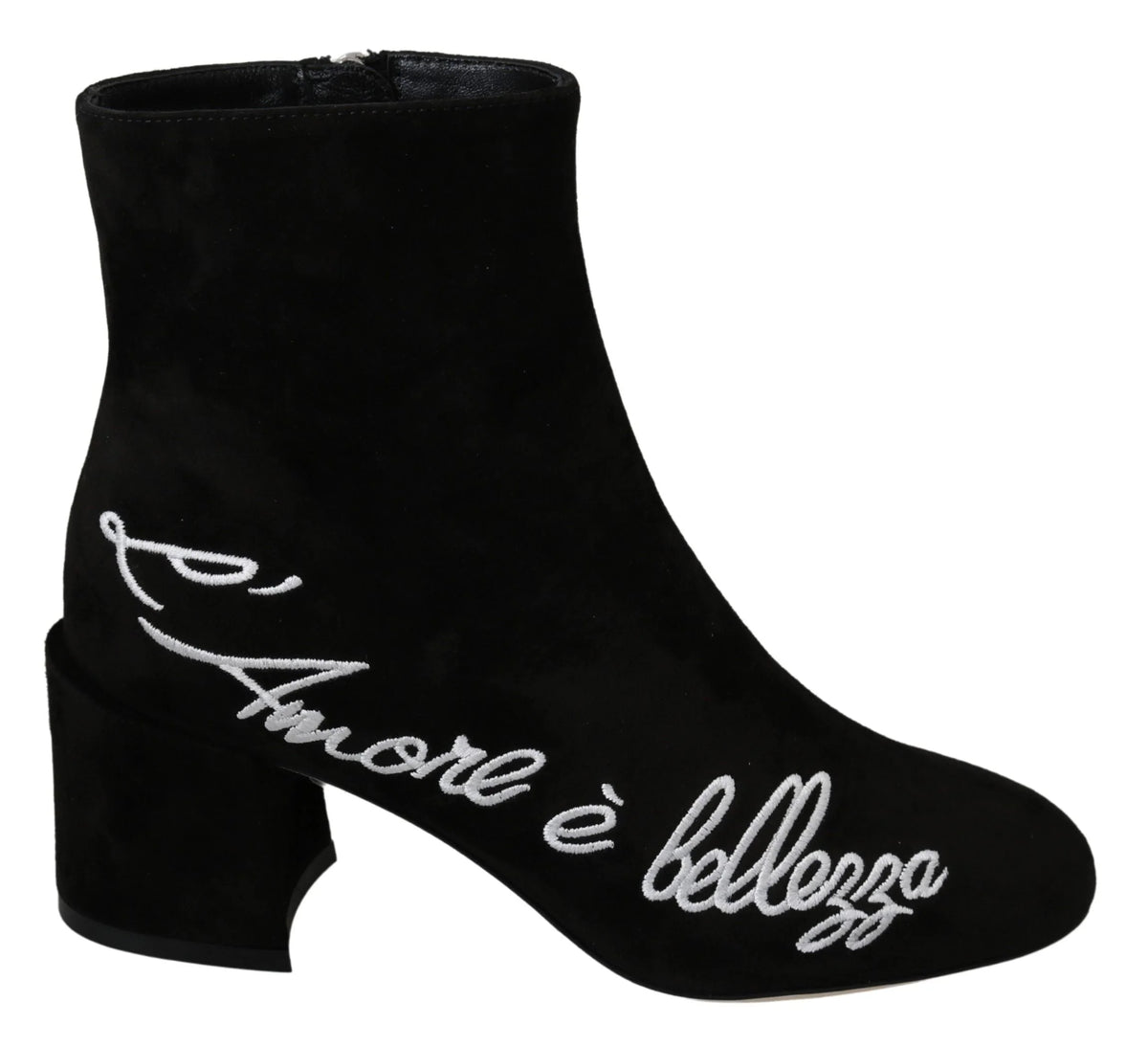 Dolce & Gabbana Black Suede L’Amore E’Bellezza Boots Shoes - EU35/US4.5 - Boots