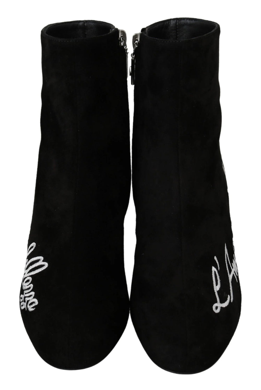 Dolce & Gabbana Black Suede L’Amore E’Bellezza Boots Shoes - EU35/US4.5 - Boots