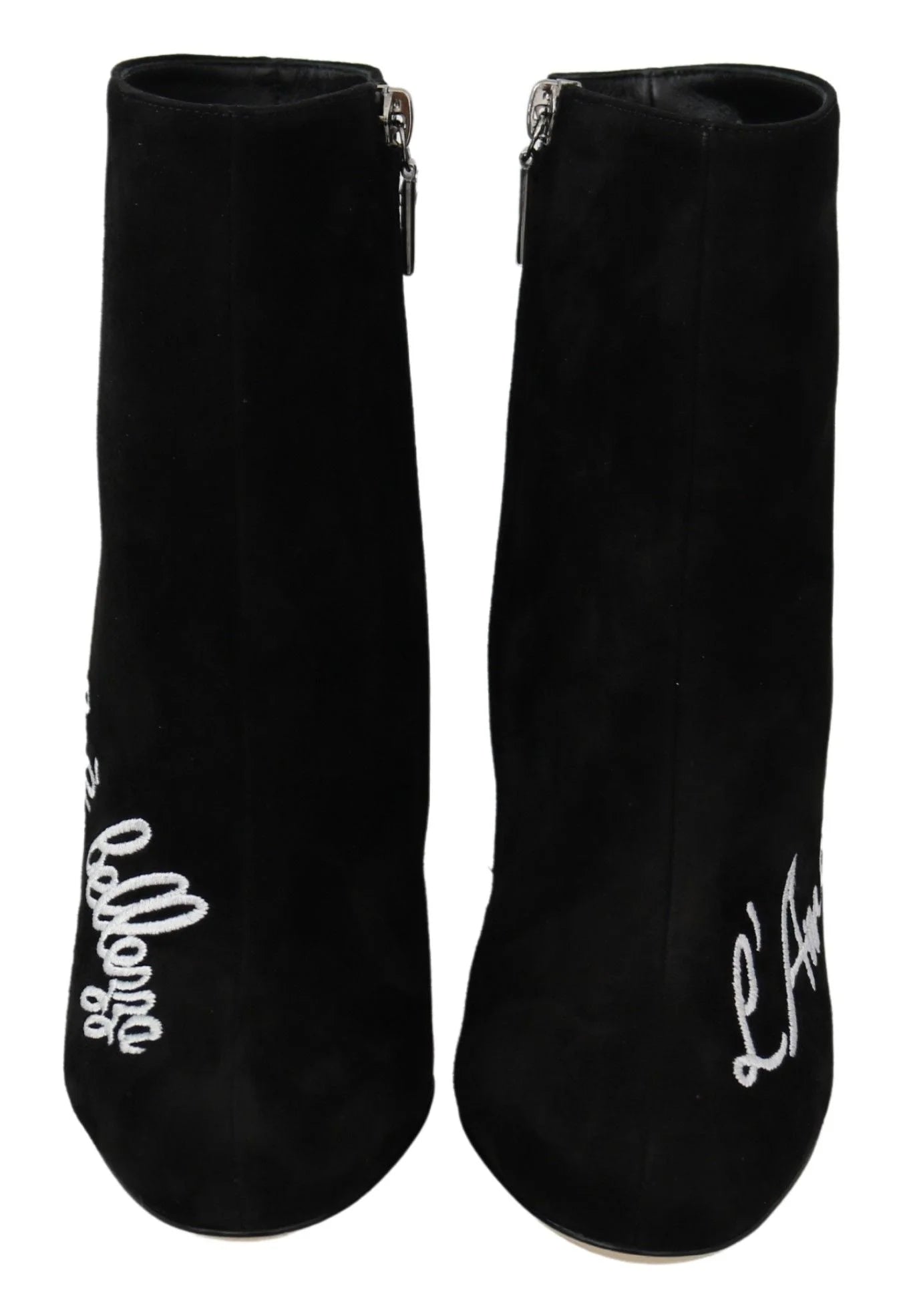 Dolce & Gabbana Black Suede L’Amore E’Bellezza Boots Shoes - EU35/US4.5 - Boots