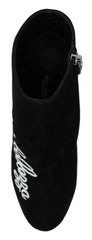 Dolce & Gabbana Black Suede L’Amore E’Bellezza Boots Shoes - EU35/US4.5 - Boots