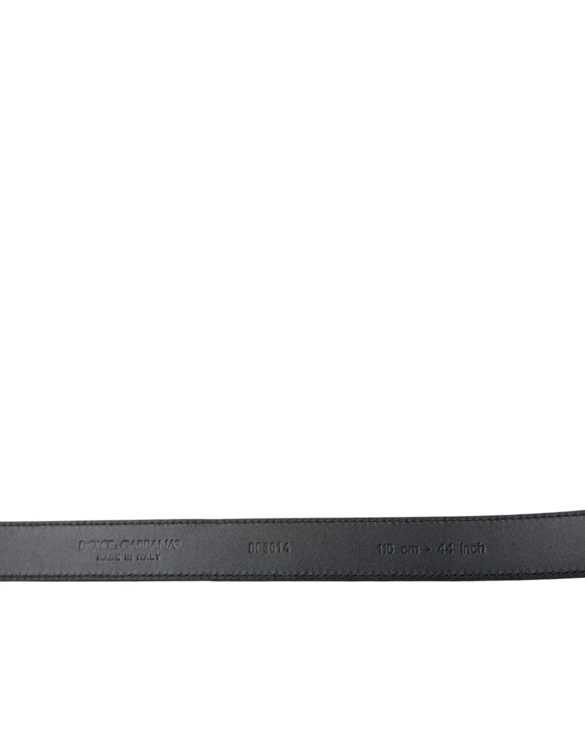 Dolce & Gabbana Black Suede Leather Gold Metal Buckle Belt - 110 cm / 44 Inches - Belts