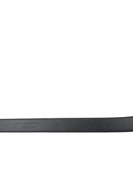 Dolce & Gabbana Black Suede Leather Gold Metal Buckle Belt - 110 cm / 44 Inches - Belts