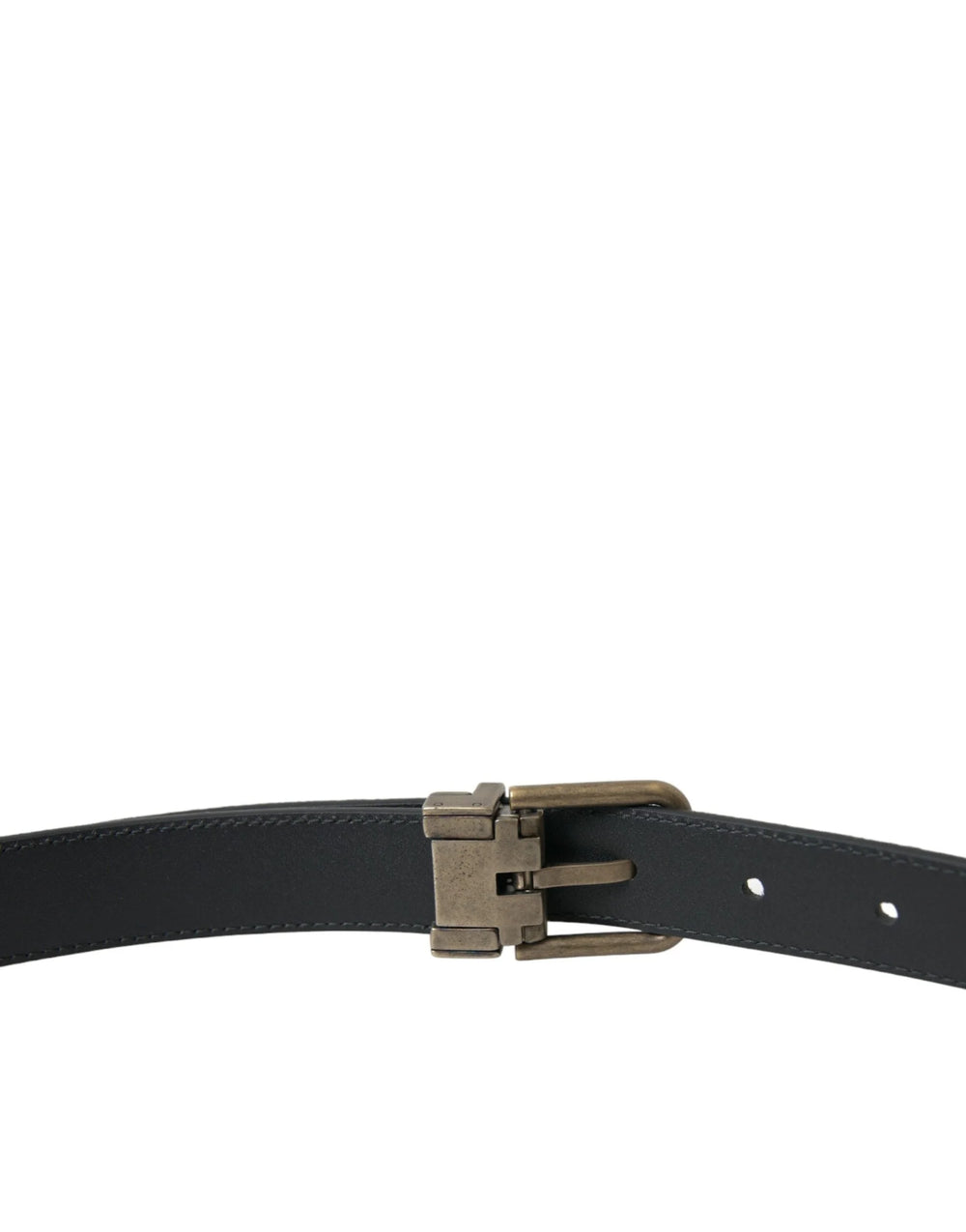 Dolce & Gabbana Black Suede Leather Gold Metal Buckle Belt - 110 cm / 44 Inches - Belts