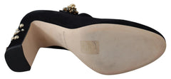 Dolce & Gabbana Black Suede Leather High Heel Pumps - EU36/US6