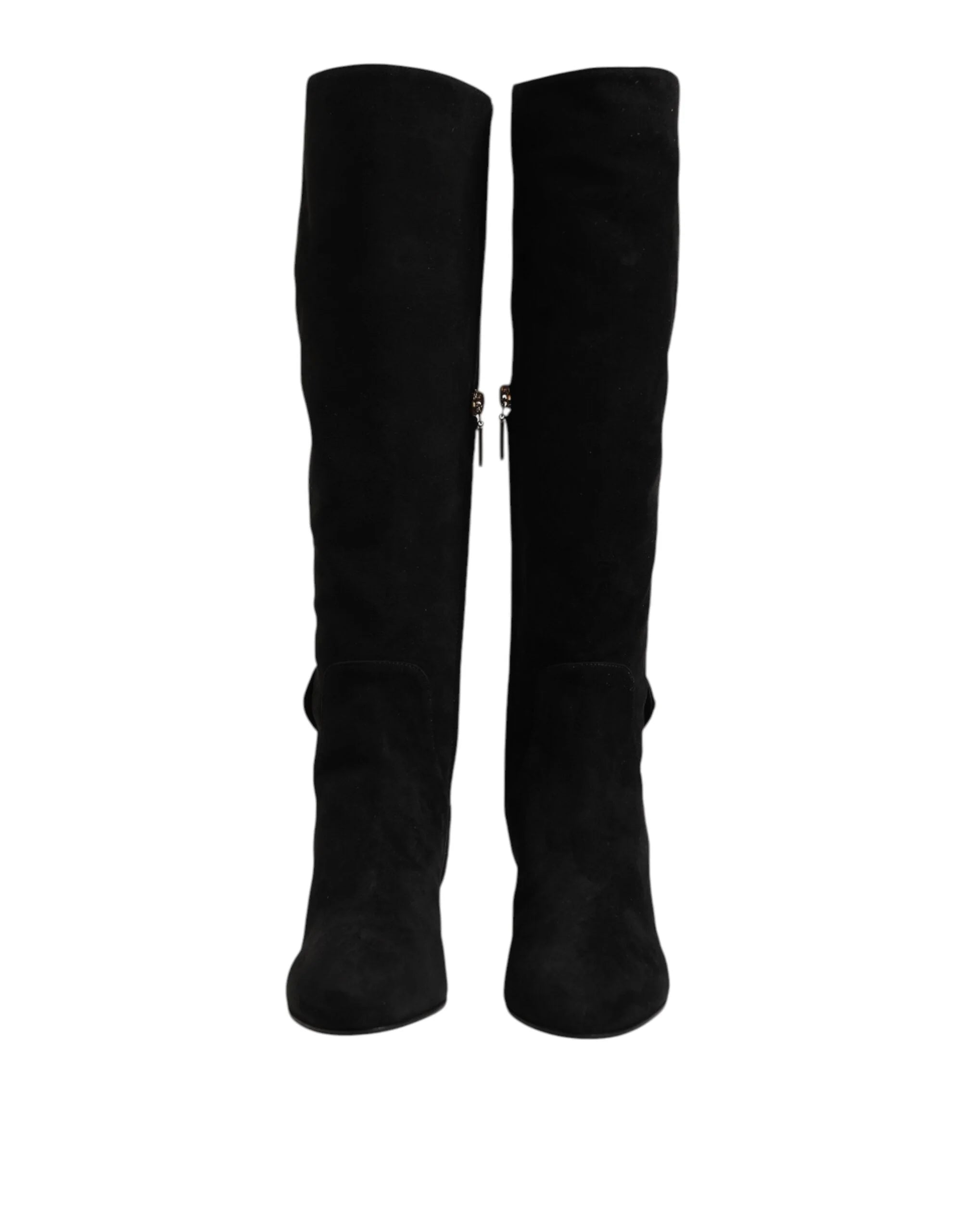 Dolce & Gabbana Black Suede Leather Knee High Boots Shoes - EU35.5/US5 - Boots