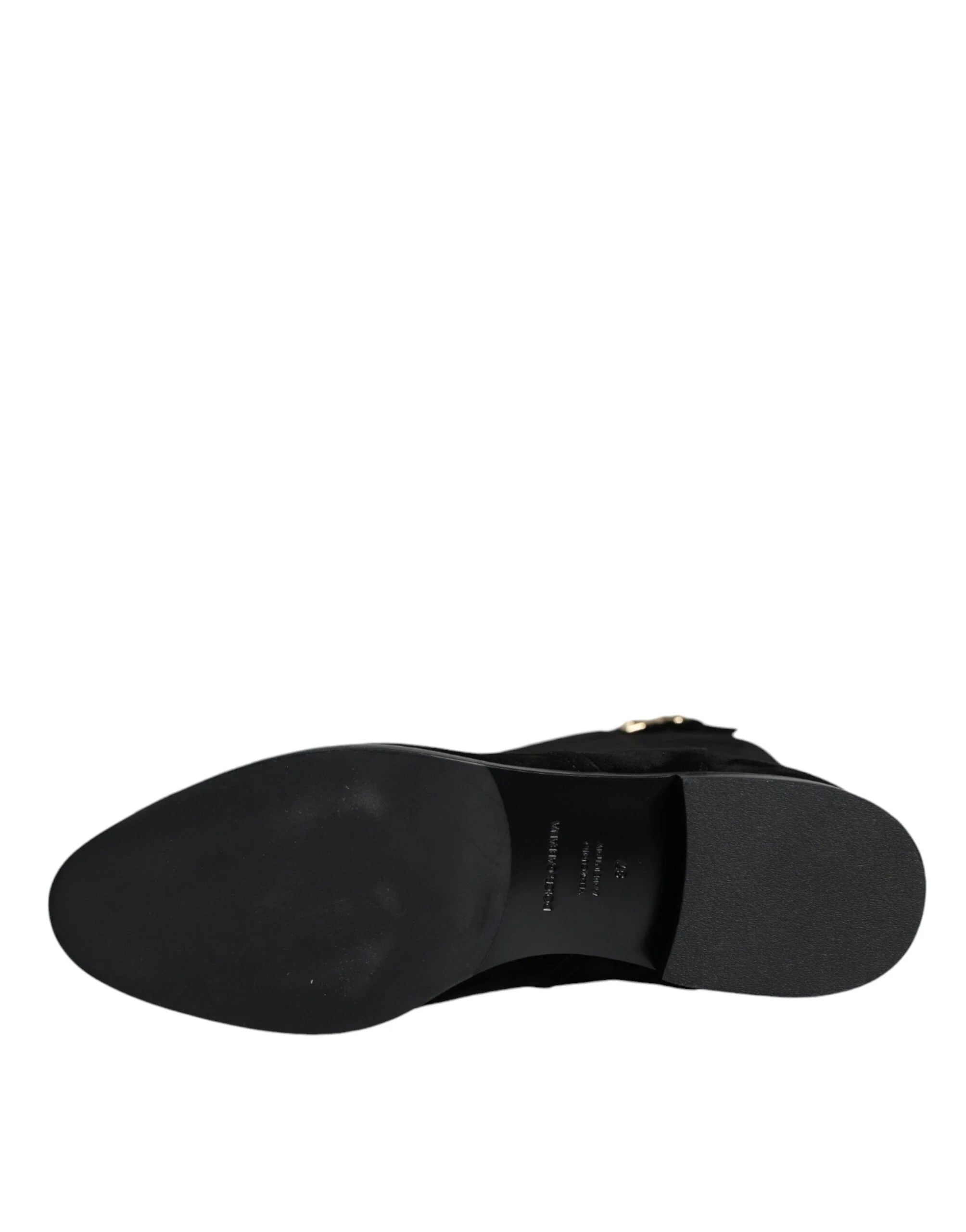 Dolce & Gabbana Black Suede Leather Knee High Boots Shoes - EU35/US4.5 - Boots