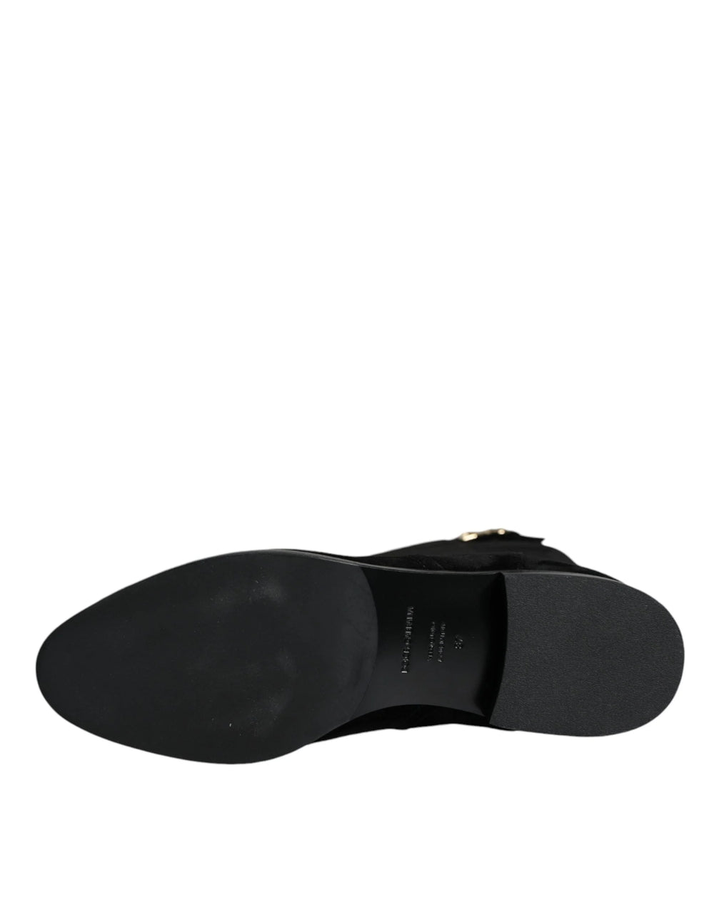 Dolce & Gabbana Black Suede Leather Knee High Boots Shoes - EU35/US4.5 - Boots