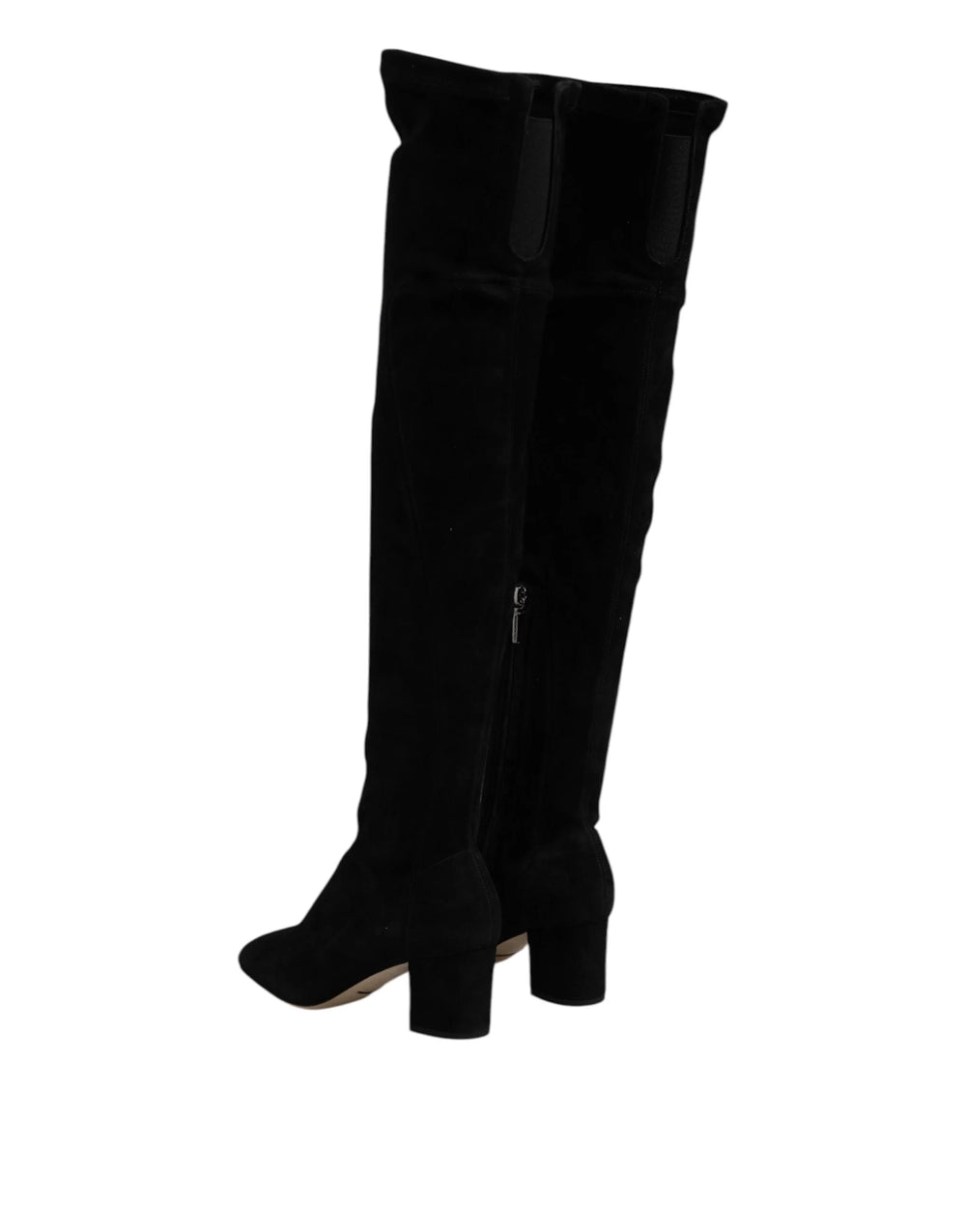 Dolce & Gabbana Black Suede Leather Knee High Boots Shoes - EU36/US5.5 - Boots