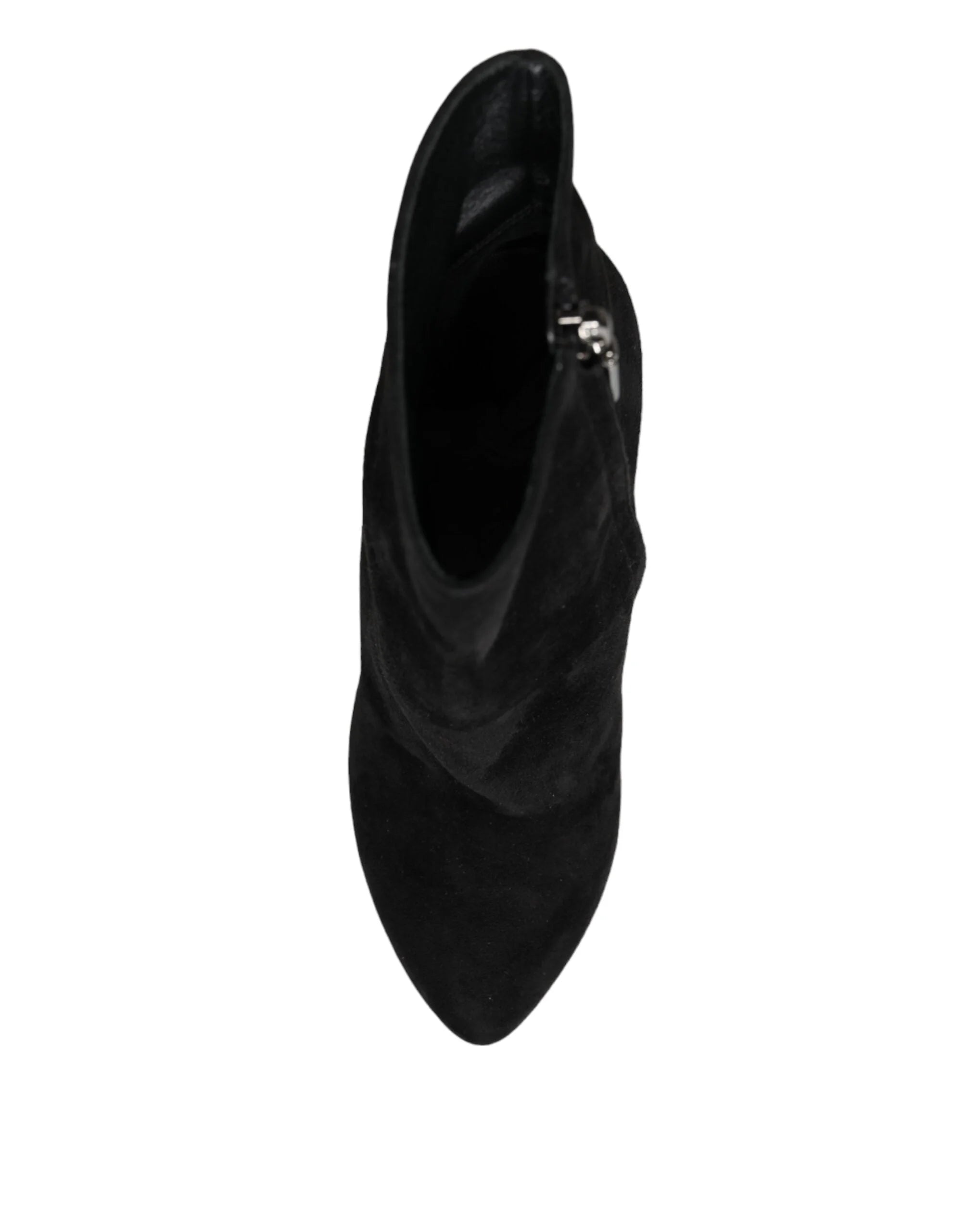 Dolce & Gabbana Black Suede Leather Mid Calf Boots Shoes - EU36/US5.5 - Boots