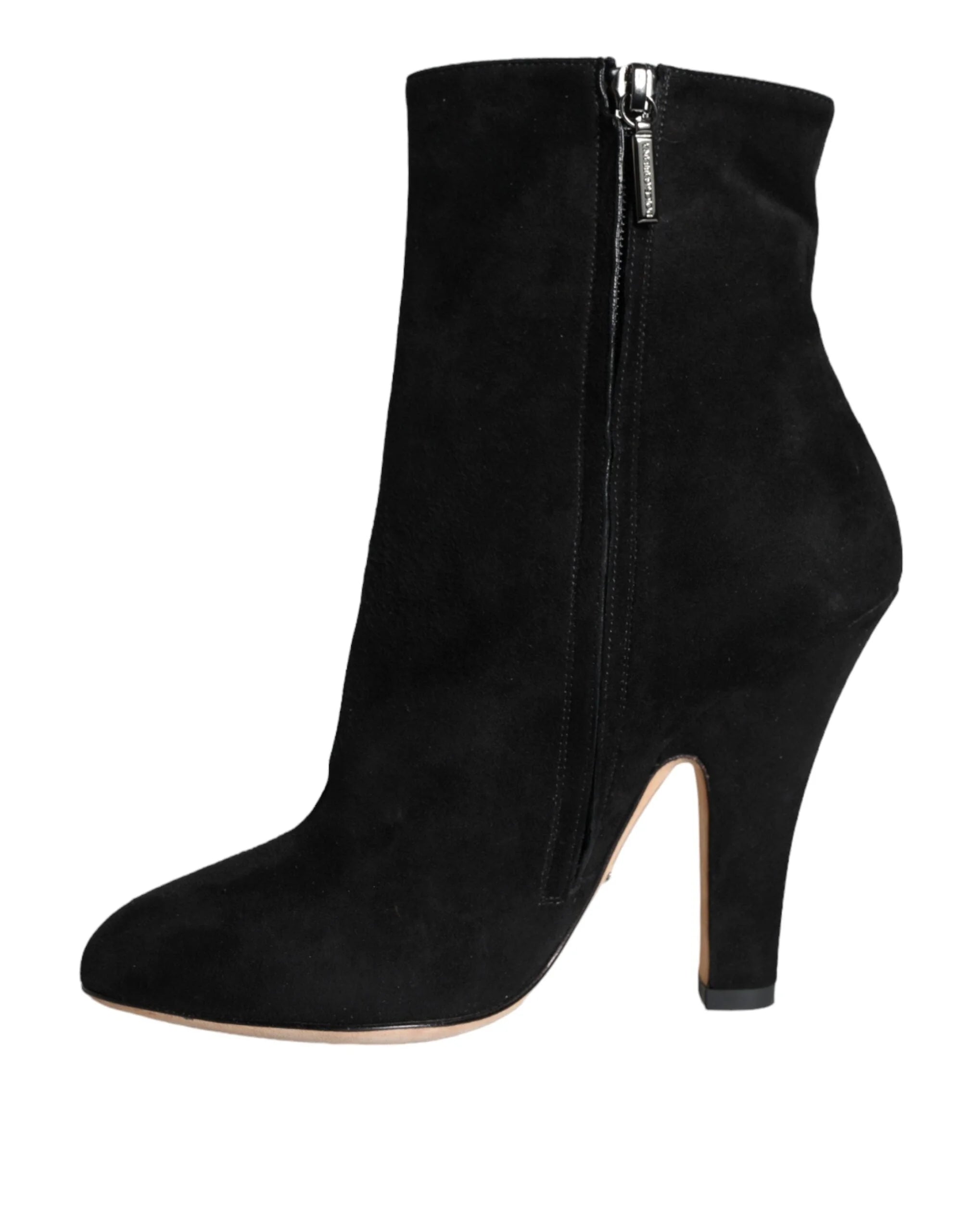 Dolce & Gabbana Black Suede Leather Mid Calf Boots Shoes - EU36/US5.5 - Boots