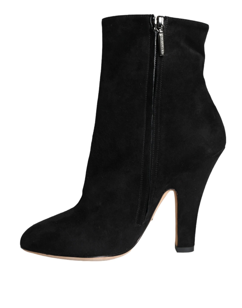 Dolce & Gabbana Black Suede Leather Mid Calf Boots Shoes - EU36/US5.5 - Boots