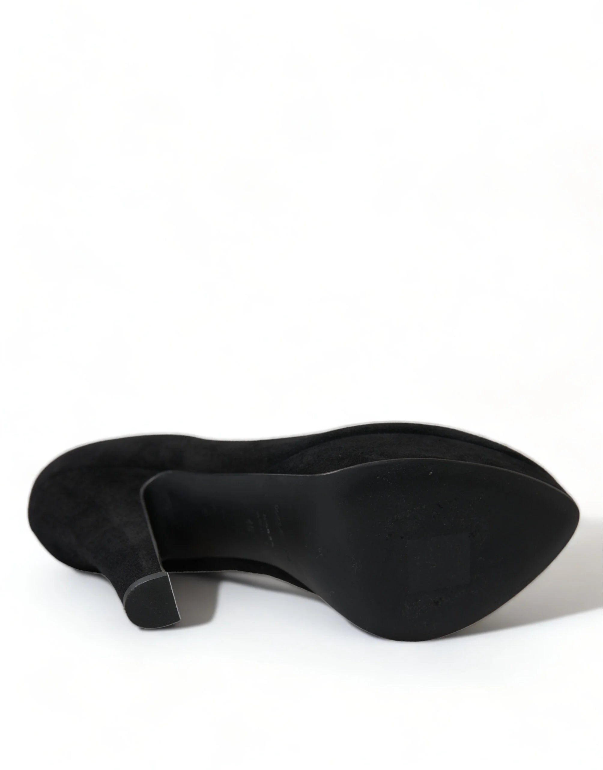 Dolce & Gabbana Black Suede Leather Platform Heel Pumps Shoes - EU40/US9.5