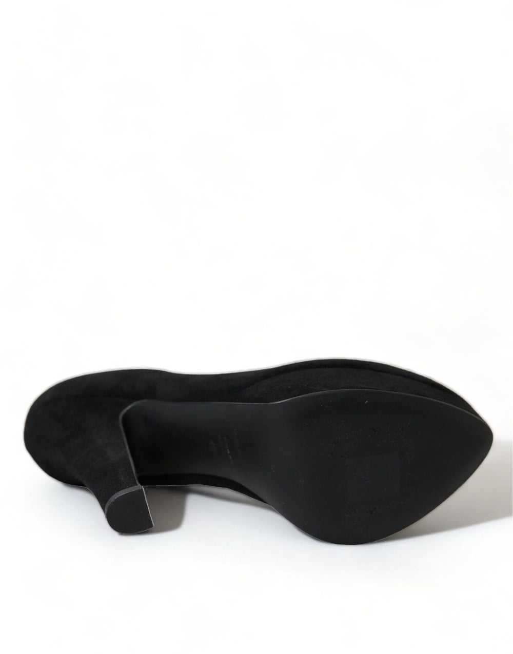 Dolce & Gabbana Black Suede Leather Platform Heel Pumps Shoes - EU40/US9.5