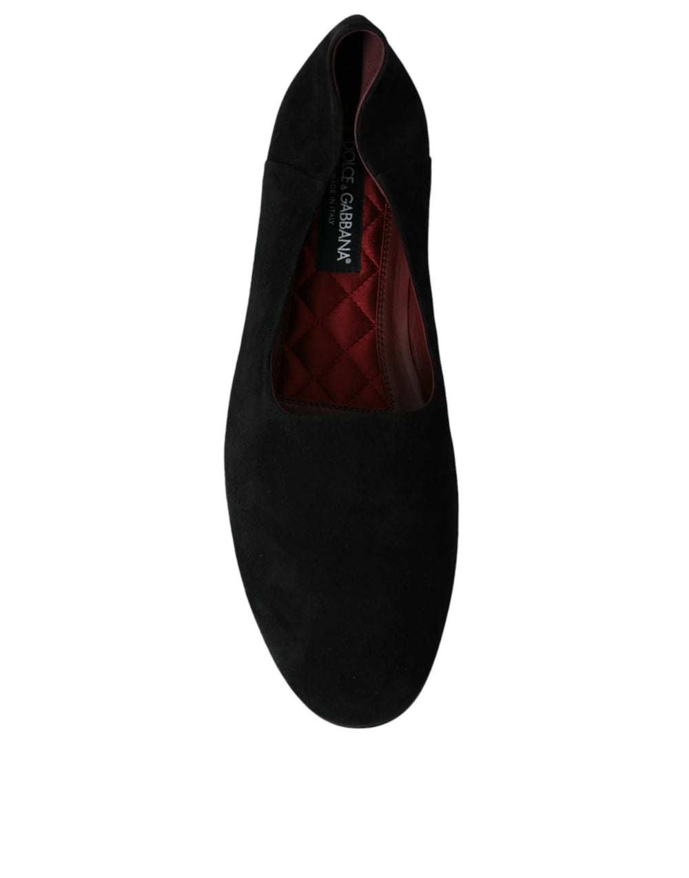 Dolce & Gabbana Black Suede Loafers Formal Dress Slip On Shoes - Flats
