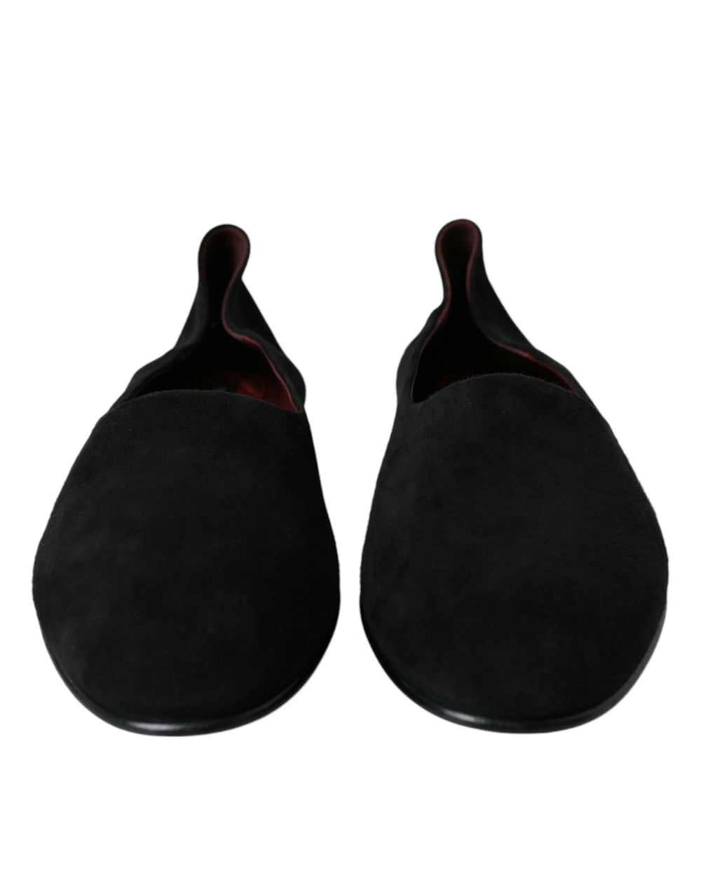 Dolce & Gabbana Black Suede Loafers Formal Dress Slip On Shoes - Flats