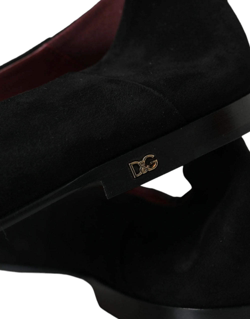 Dolce & Gabbana Black Suede Loafers Formal Dress Slip On Shoes - Flats