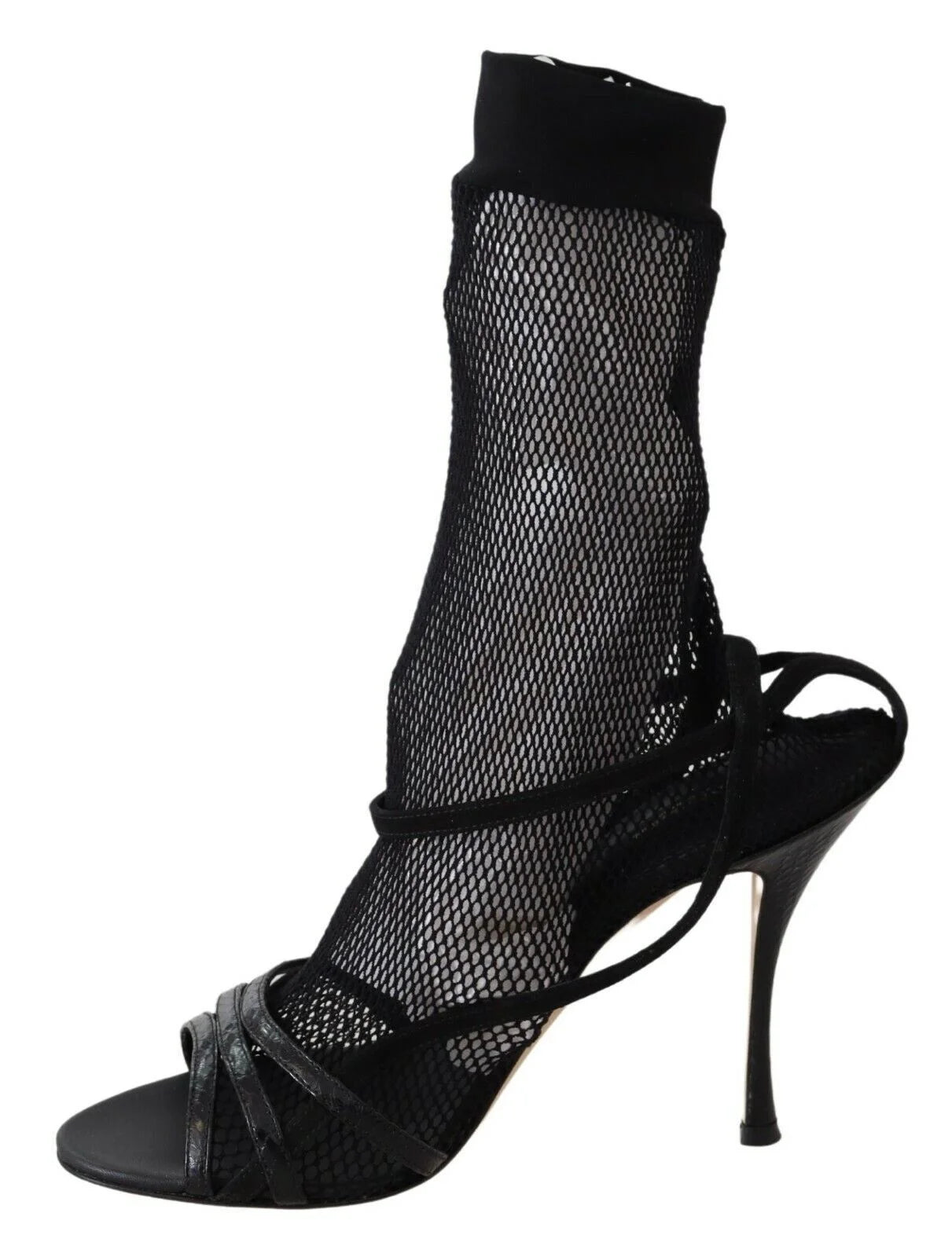 Dolce & Gabbana Black Suede Short Boots Sandals Shoes - EU39.5/US9
