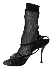 Dolce & Gabbana Black Suede Short Boots Sandals Shoes - EU39.5/US9