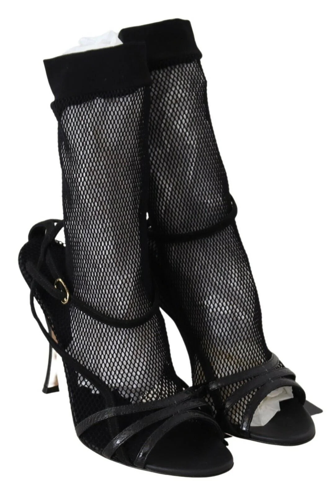 Dolce & Gabbana Black Suede Short Boots Sandals Shoes - EU39.5/US9