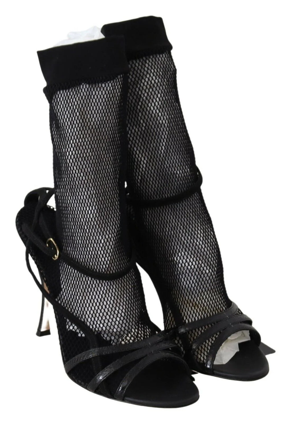 Dolce & Gabbana Black Suede Short Boots Sandals Shoes - EU39.5/US9