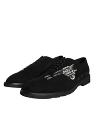 Dolce & Gabbana Black Suede Sicilia Lace Up Formal Shoes - EU41.5/US8.5 - Shoes