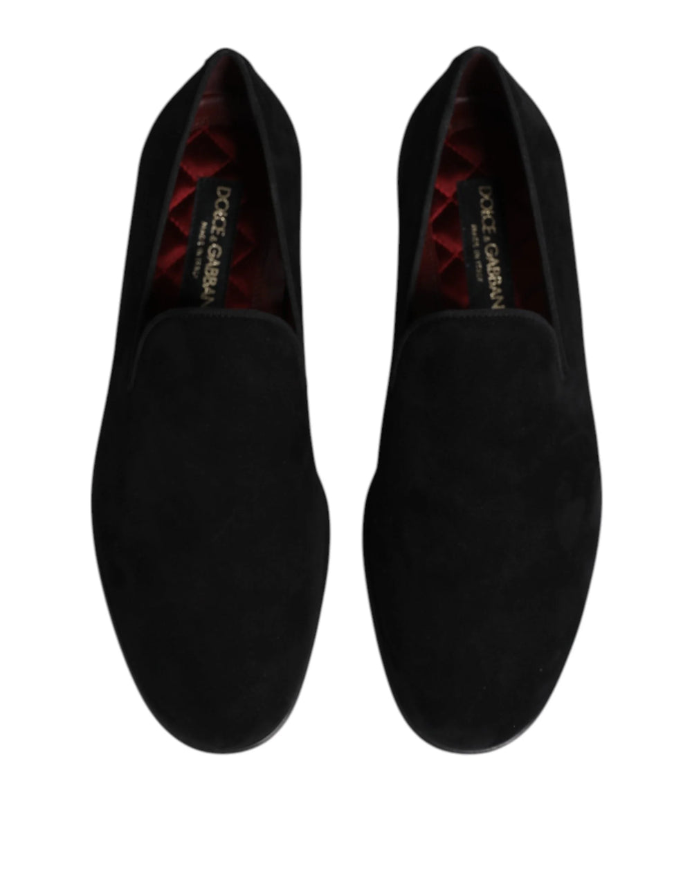 Dolce & Gabbana Black Suede Slip On Loafers Formal Shoes - Flats