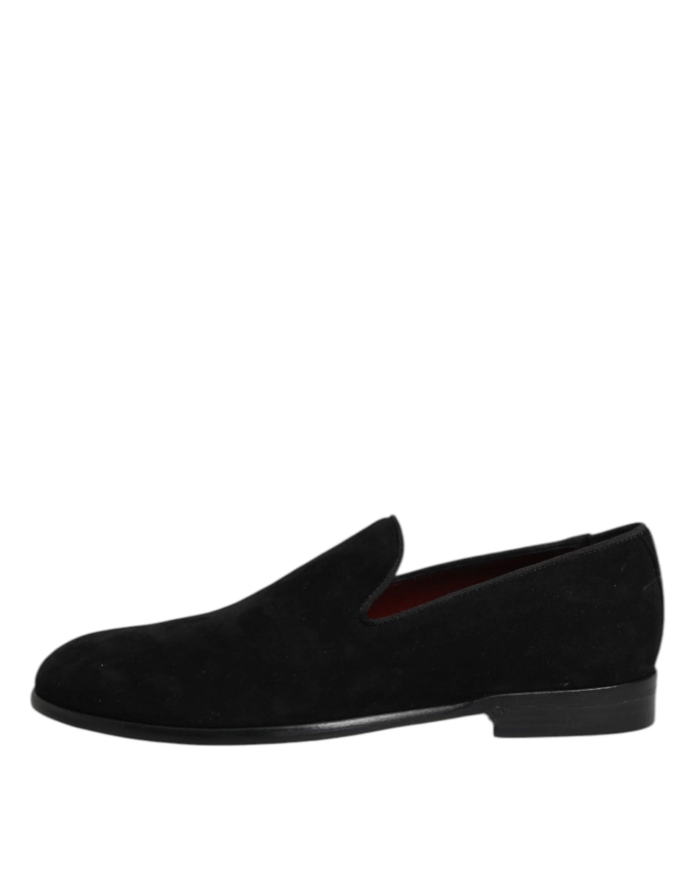 Dolce & Gabbana Black Suede Slip On Loafers Formal Shoes - Flats