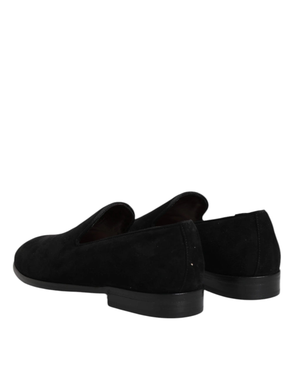 Dolce & Gabbana Black Suede Slip On Loafers Formal Shoes - Flats