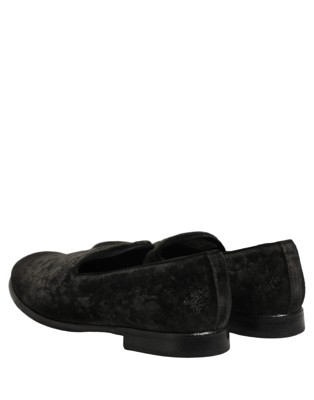 Dolce & Gabbana Black Suede Slip On Men Slippers Loafers Shoes - EU42/US9
