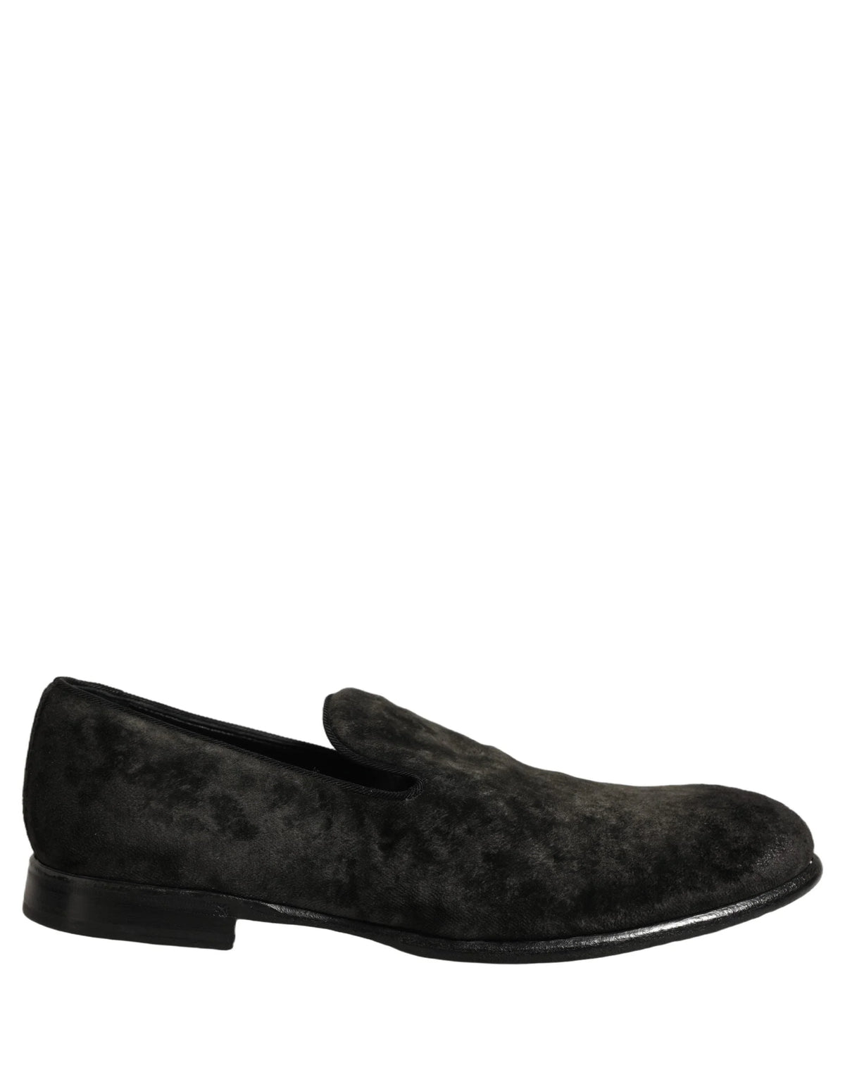 Dolce & Gabbana Black Suede Slip On Men Slippers Loafers Shoes - EU42/US9