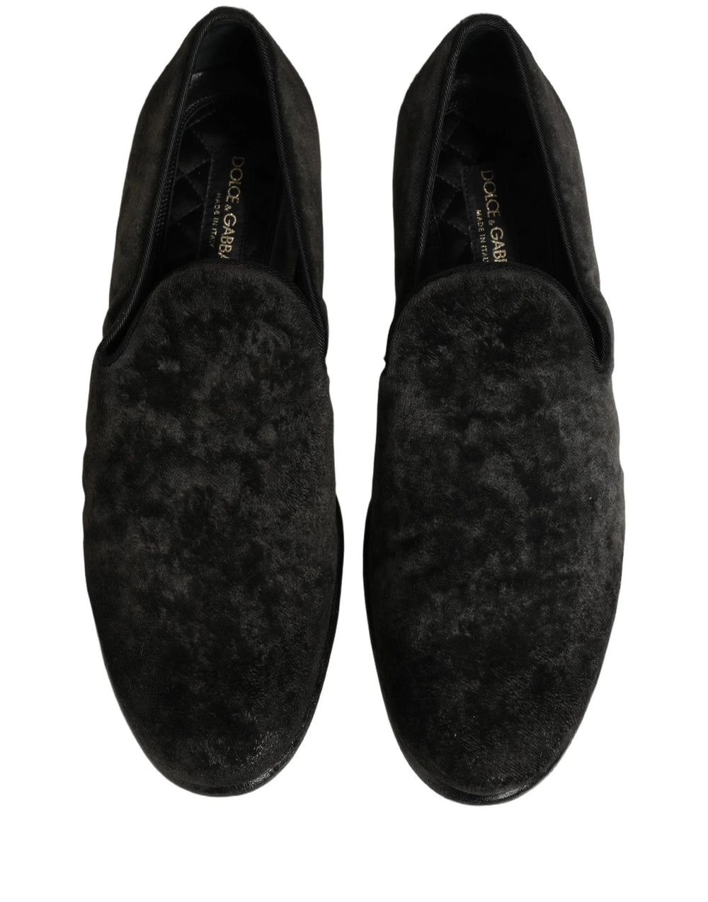 Dolce & Gabbana Black Suede Slip On Men Slippers Loafers Shoes - EU42/US9