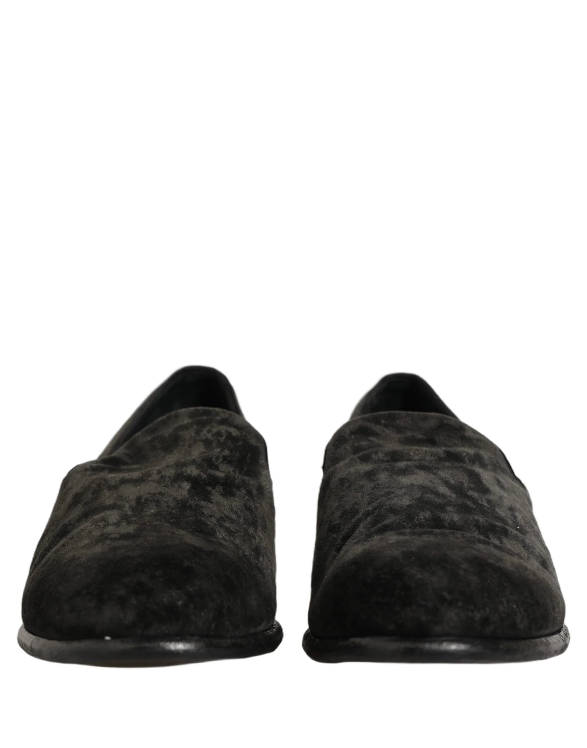 Dolce & Gabbana Black Suede Slip On Men Slippers Loafers Shoes - EU42/US9