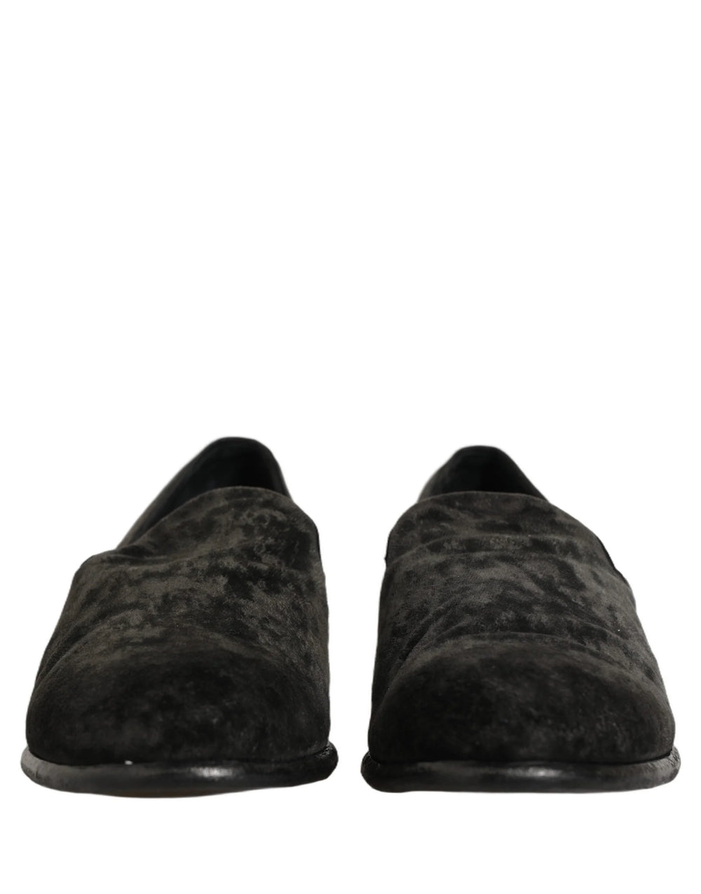 Dolce & Gabbana Black Suede Slip On Men Slippers Loafers Shoes - EU42/US9