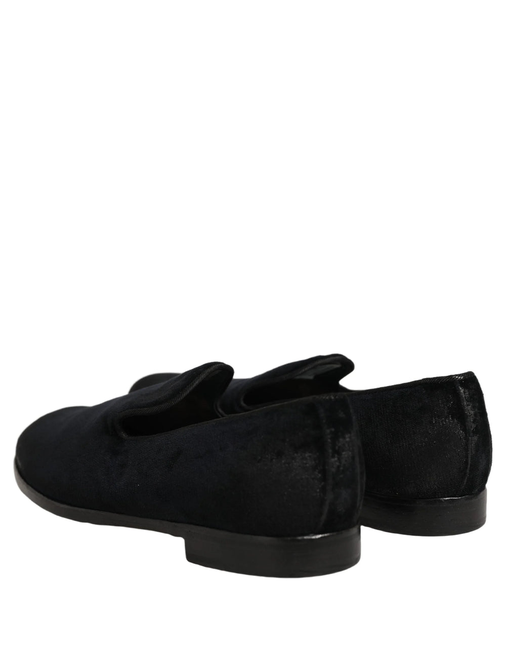 Dolce & Gabbana Black Suede Slip On Slippers Loafers Shoes - EU44/US11