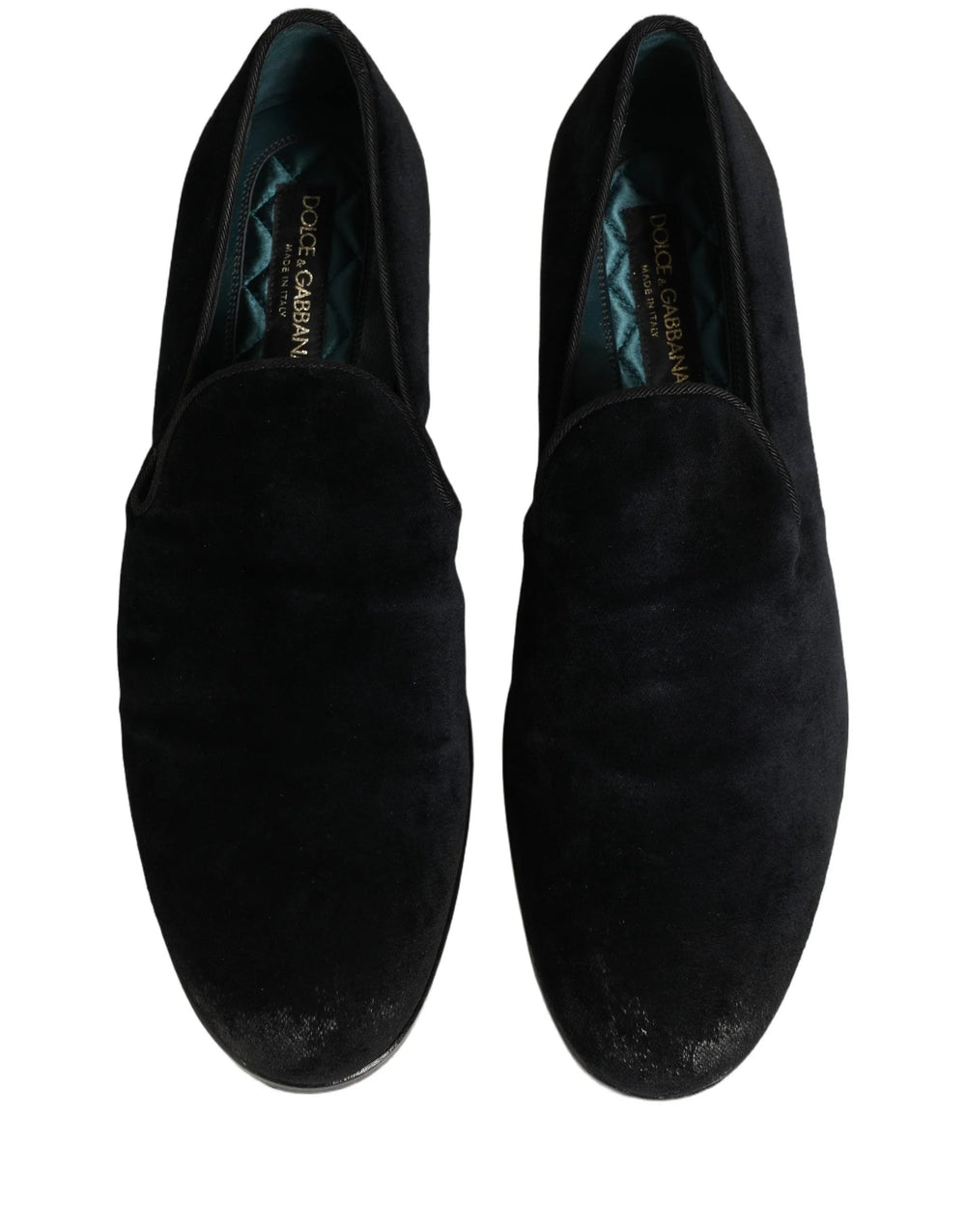 Dolce & Gabbana Black Suede Slip On Slippers Loafers Shoes - EU44/US11