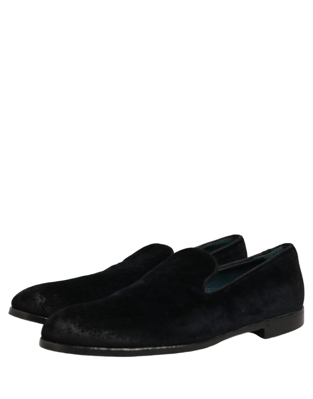 Dolce & Gabbana Black Suede Slip On Slippers Loafers Shoes - EU44/US11