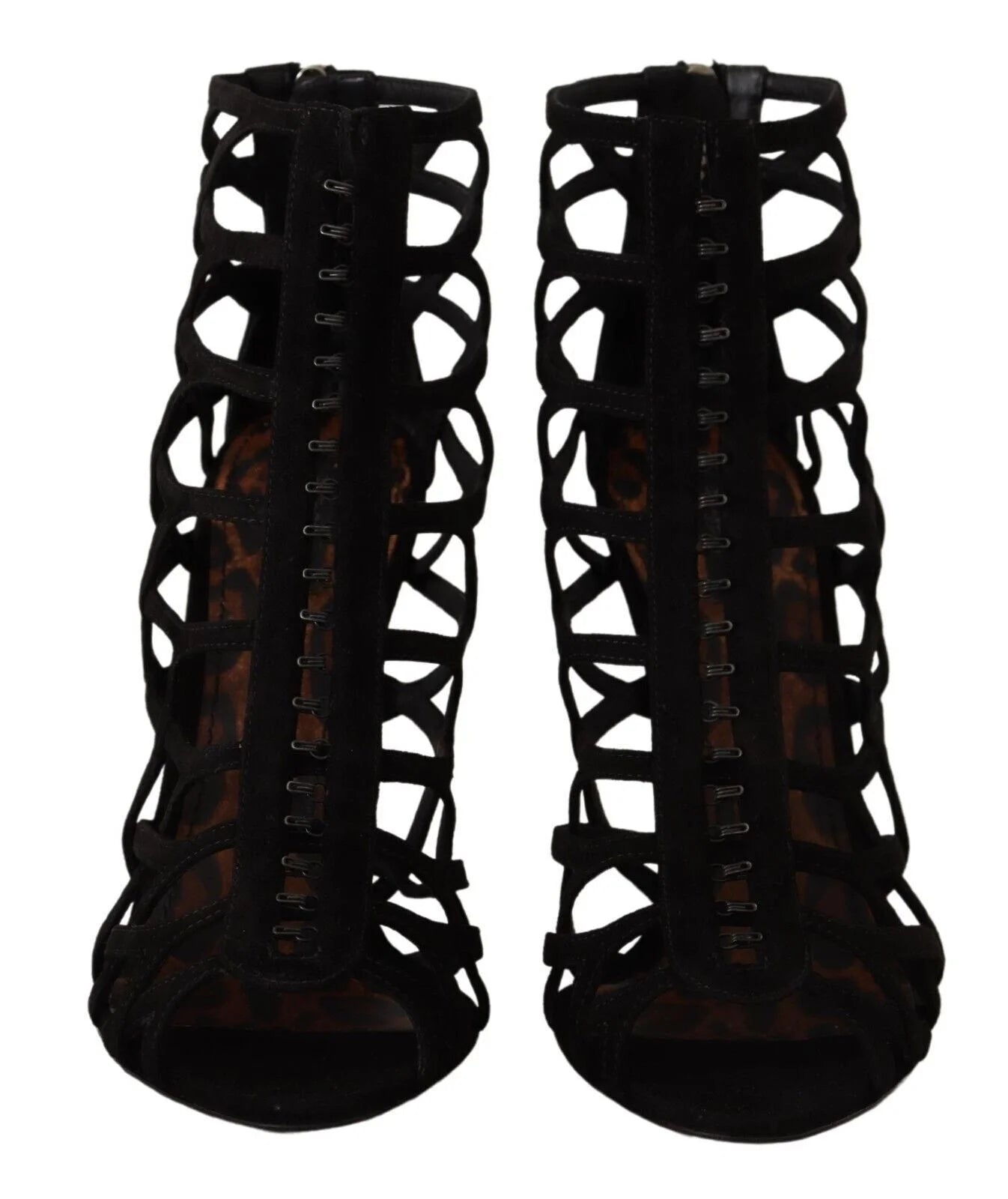 Dolce & Gabbana Black Suede Stiletto Heels Bette Sandals Shoes - EU41/US10.5