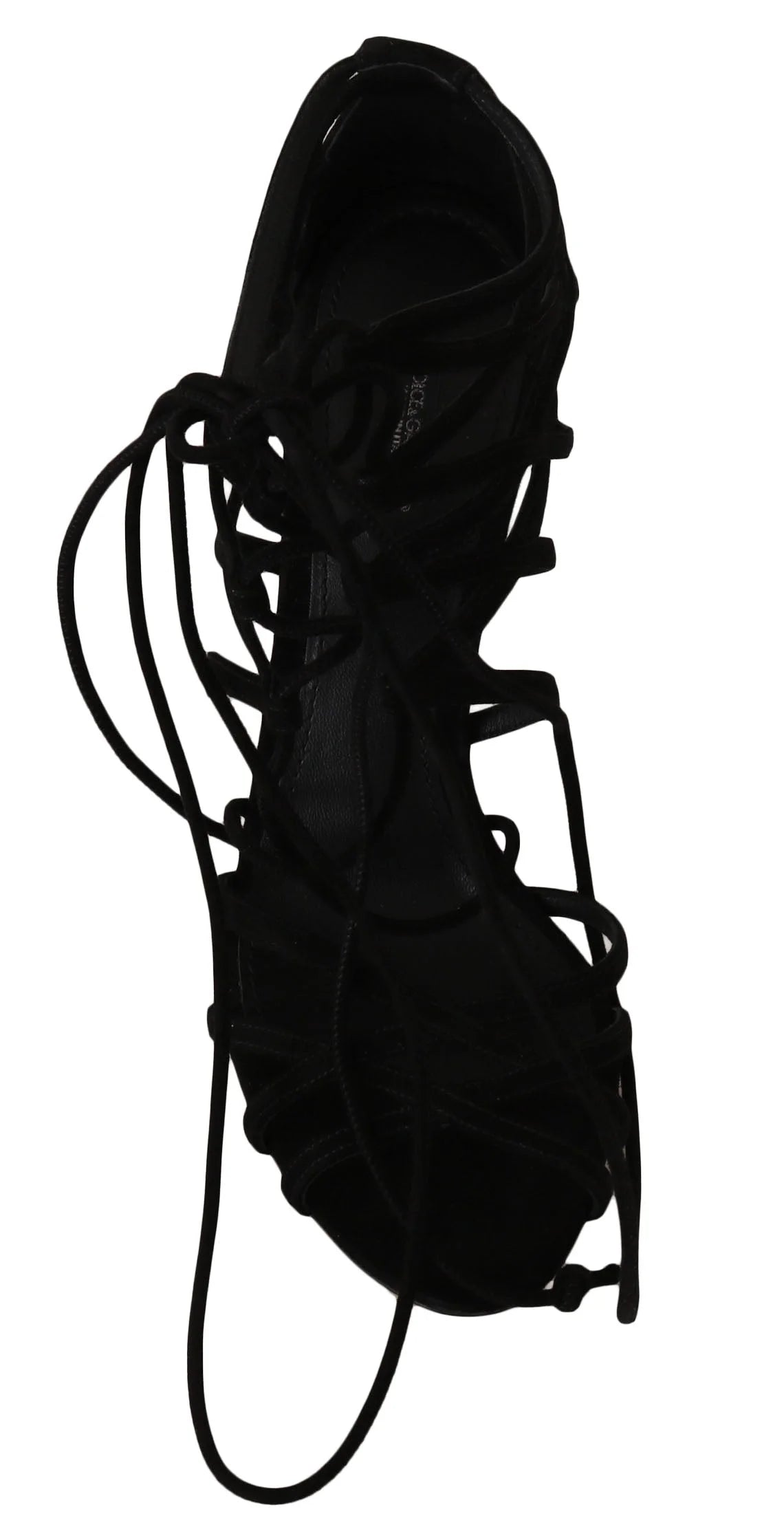 Dolce & Gabbana Black Suede Strap Stilettos Sandals - EU36.5/US6