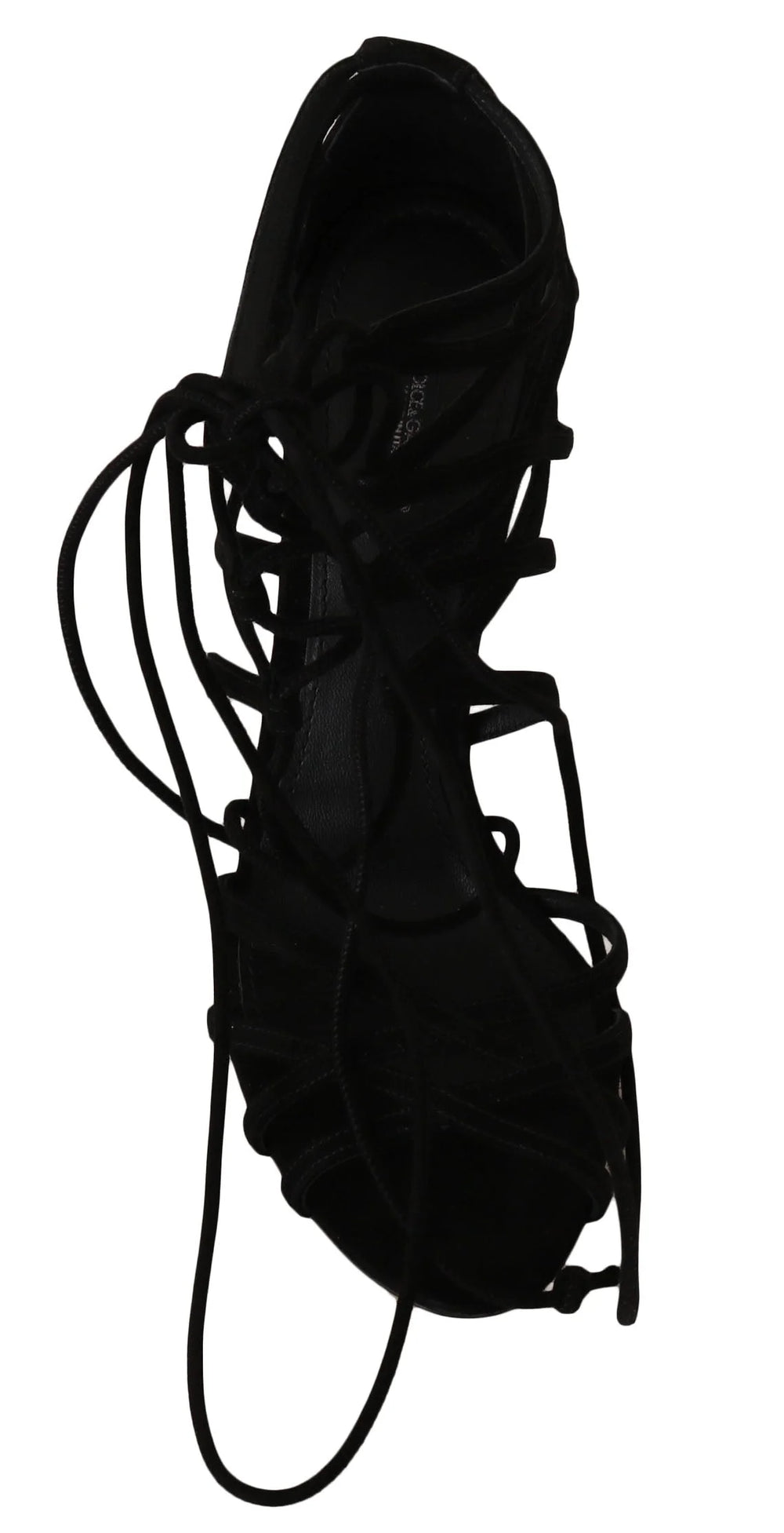 Dolce & Gabbana Black Suede Strap Stilettos Sandals - EU36.5/US6