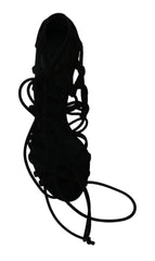 Dolce & Gabbana Black Suede Strap Stilettos Shoes Sandals - EU36/US5.5 - Sandals
