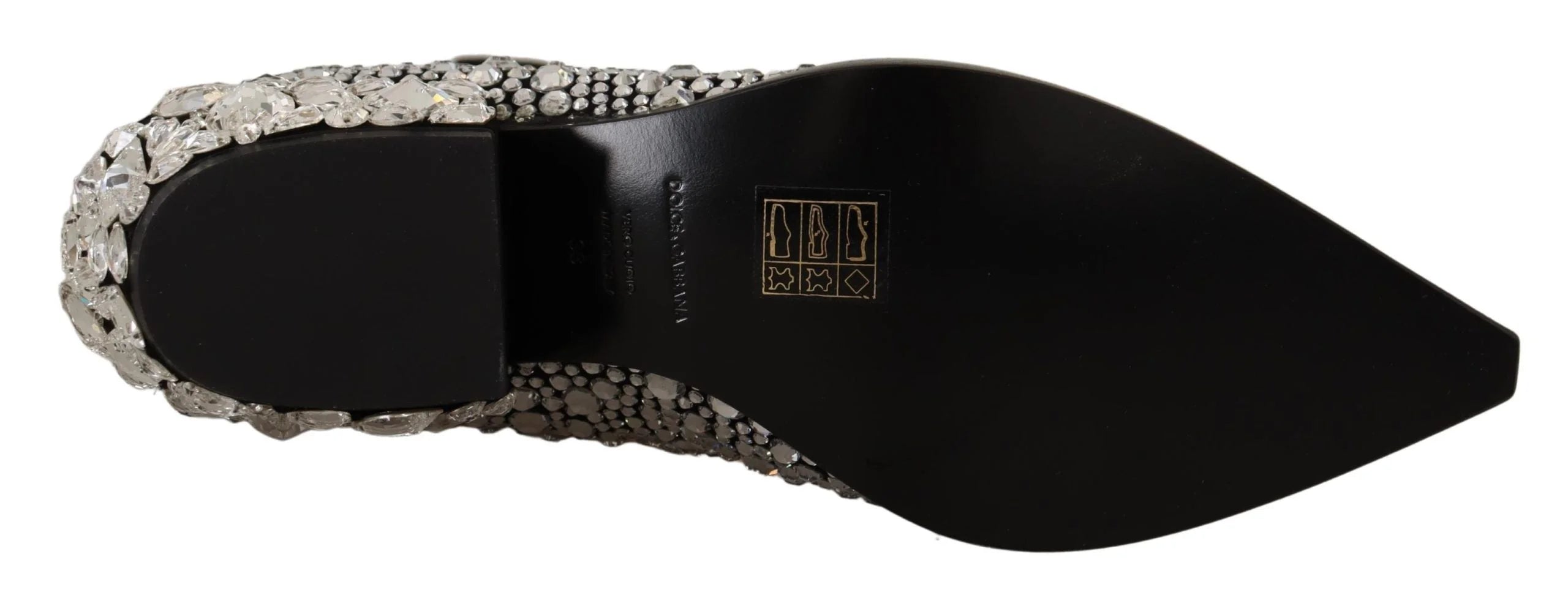 Dolce & Gabbana Black Suede Strass Crystal Cowgirl Boots - EU35/US4.5